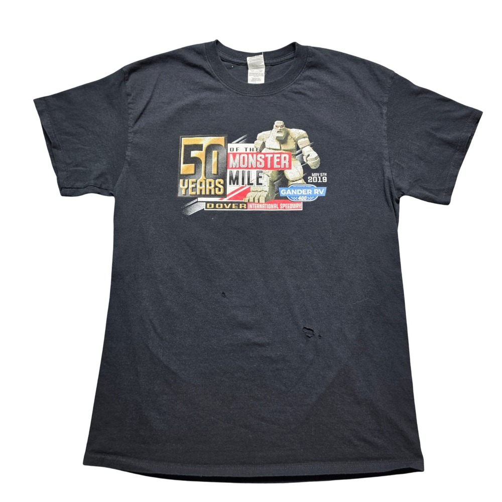Car Culture Racing Aesthetic Tee Mens Medium Black NASCAR Dover 50 Monster Mile